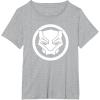 imageMarvel Black Panther Wakanda Forever Simple Panther Logo TShirtHeather Grey