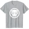 imageMarvel Black Panther Wakanda Forever Simple Panther Logo TShirtHeather Grey