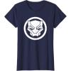 imageMarvel Black Panther Wakanda Forever Simple Panther Logo TShirtNavy Blue