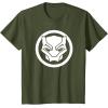 imageMarvel Black Panther Wakanda Forever Simple Panther Logo TShirtOlive Green