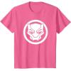 imageMarvel Black Panther Wakanda Forever Simple Panther Logo TShirtPink Heather