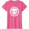 imageMarvel Black Panther Wakanda Forever Simple Panther Logo TShirtPink Heather