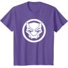 imageMarvel Black Panther Wakanda Forever Simple Panther Logo TShirtPurple Heather