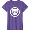 imageMarvel Black Panther Wakanda Forever Simple Panther Logo TShirtPurple Heather