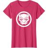 imageMarvel Black Panther Wakanda Forever Simple Panther Logo TShirtRed Heather