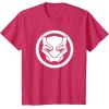 imageMarvel Black Panther Wakanda Forever Simple Panther Logo TShirtRed Heather