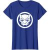 imageMarvel Black Panther Wakanda Forever Simple Panther Logo TShirtRoyal Blue