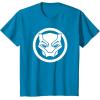 imageMarvel Black Panther Wakanda Forever Simple Panther Logo TShirtSapphire Blue