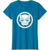 imageMarvel Black Panther Wakanda Forever Simple Panther Logo TShirtSapphire Blue
