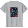imageMarvel Captain America Brave New World Cap Face Logo TShirtHeather Grey