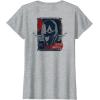 imageMarvel Captain America Brave New World Cap Face Logo TShirtHeather Grey