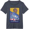 imageMarvel Captain America Brave New World Cap Face Poster TShirtHeather Blue