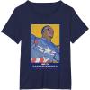 imageMarvel Captain America Brave New World Cap Face Poster TShirtNavy Blue