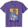 imageMarvel Captain America Brave New World Cap Face Poster TShirtPurple Heather