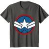 imageMarvel Captain America Brave New World Distressed Star Logo TShirtAsphalt Grey