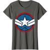 imageMarvel Captain America Brave New World Distressed Star Logo TShirtAsphalt Grey