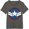 imageMarvel Captain America Brave New World Distressed Star Logo TShirtAsphalt Grey