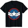 imageMarvel Captain America Brave New World Distressed Star Logo TShirtBlack