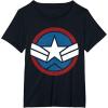 imageMarvel Captain America Brave New World Distressed Star Logo TShirtBlack