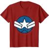 imageMarvel Captain America Brave New World Distressed Star Logo TShirtCranberry Red