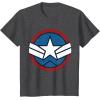 imageMarvel Captain America Brave New World Distressed Star Logo TShirtDark Heather Grey
