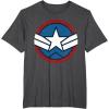imageMarvel Captain America Brave New World Distressed Star Logo TShirtDark Heather Grey
