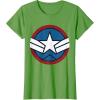 imageMarvel Captain America Brave New World Distressed Star Logo TShirtGrass Green