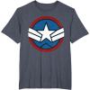 imageMarvel Captain America Brave New World Distressed Star Logo TShirtHeather Blue
