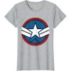 imageMarvel Captain America Brave New World Distressed Star Logo TShirtHeather Grey