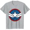 imageMarvel Captain America Brave New World Distressed Star Logo TShirtHeather Grey