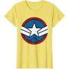 imageMarvel Captain America Brave New World Distressed Star Logo TShirtLemon Yellow