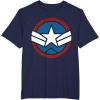 imageMarvel Captain America Brave New World Distressed Star Logo TShirtNavy Blue