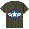 imageMarvel Captain America Brave New World Distressed Star Logo TShirtOlive Green