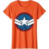 imageMarvel Captain America Brave New World Distressed Star Logo TShirtOrange