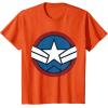 imageMarvel Captain America Brave New World Distressed Star Logo TShirtOrange