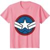 imageMarvel Captain America Brave New World Distressed Star Logo TShirtPink