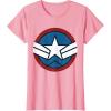 imageMarvel Captain America Brave New World Distressed Star Logo TShirtPink