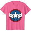 imageMarvel Captain America Brave New World Distressed Star Logo TShirtPink Heather