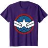 imageMarvel Captain America Brave New World Distressed Star Logo TShirtPurple