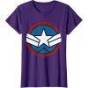 imageMarvel Captain America Brave New World Distressed Star Logo TShirtPurple