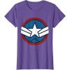 imageMarvel Captain America Brave New World Distressed Star Logo TShirtPurple Heather