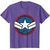 imageMarvel Captain America Brave New World Distressed Star Logo TShirtPurple Heather