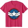 imageMarvel Captain America Brave New World Distressed Star Logo TShirtRed Heather