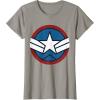 imageMarvel Captain America Brave New World Distressed Star Logo TShirtSlate Grey