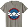 imageMarvel Captain America Brave New World Distressed Star Logo TShirtSlate Grey
