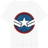 imageMarvel Captain America Brave New World Distressed Star Logo TShirtWhite