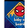 imageMarvel SpiderMan Baby on Board Adhesive Vinyl Decal  Fun SpiderMan Car Sticker for Families with Baby on BoardRed