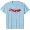 imageMarvel SpiderMan Day August 1 Official Logo TShirtBaby Blue