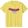 imageMarvel SpiderMan Day August 1 Official Logo TShirtLemon Yellow