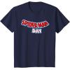 imageMarvel SpiderMan Day August 1 Official Logo TShirtNavy Blue